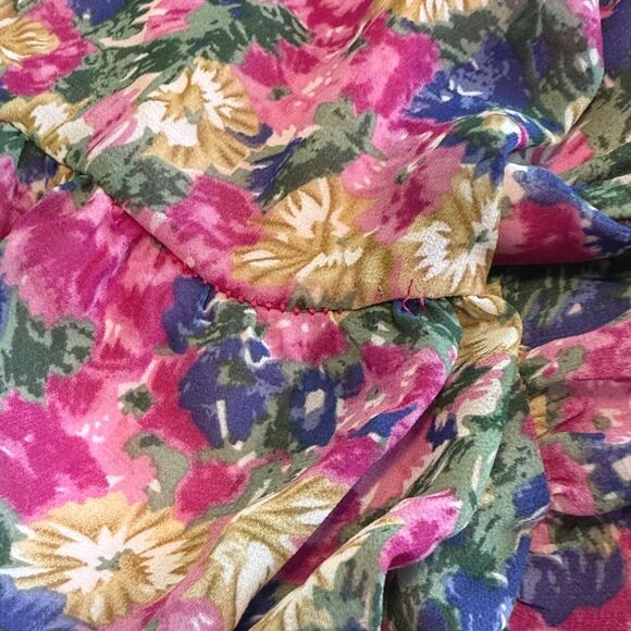 ASTR the label Dress Floral Smocked Pink Puff Sleeve Lined Size Women’s Sm - Picture 8 of 8